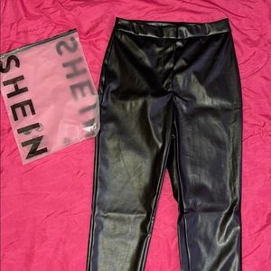 Black leather pants